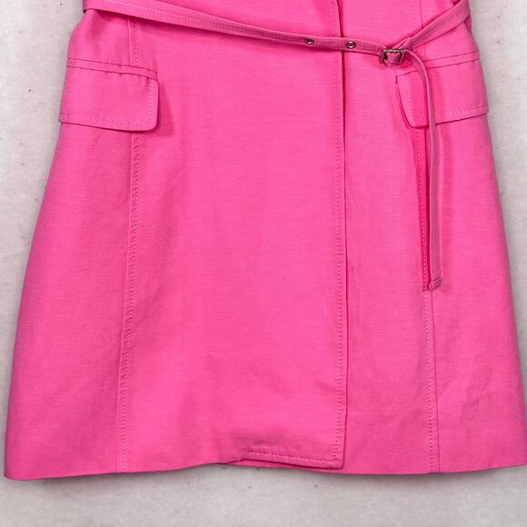 NWT Zara Linen Blend Blazer Mini Pink Dress Bloggers Favorite Barbiecore Size S - Picture 5 of 9